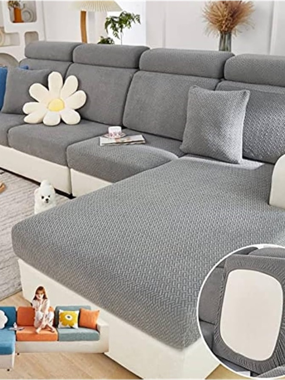 Nolan Interior Stretch Sofa Seat Covers
Gray | Set of 3 | EUC - Picture 2 of 7
